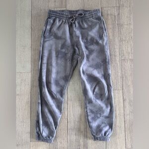 TNA Cozyf Ribbed Waistband Sweatpants in Light Gray